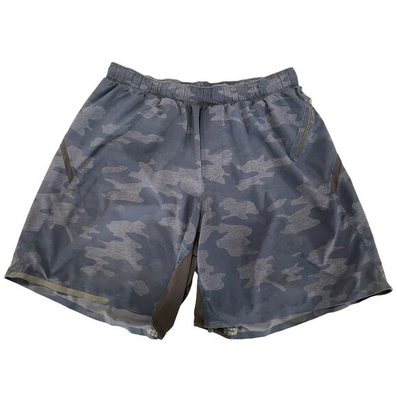 Lululemon Other - Lululemon Men's Camo Athletic Shorts Size L Navy Running Gym